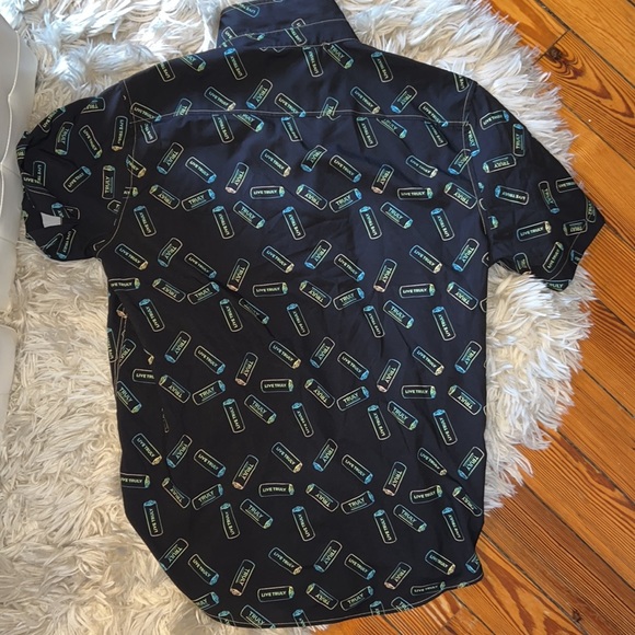 BOSTON CALLING RARE TRULEY HARD SELTZER TIEDYE BUTTON DOWN HAWAIIAN TEE. SZ.M - Picture 4 of 4